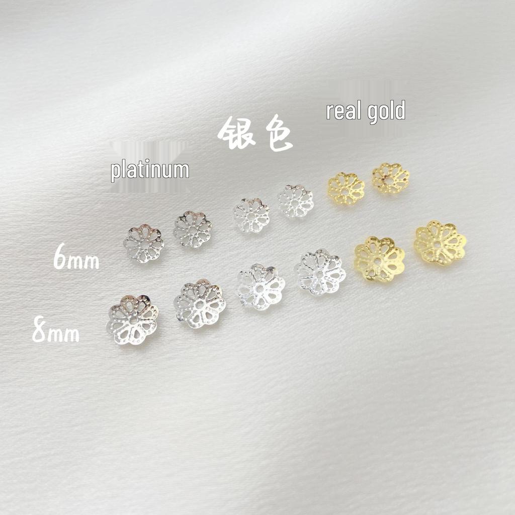 18k Gold-Filled Hollow Flower Cup Bracelet & Jewelry Spacer Beads