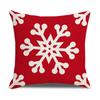 New Red and White Christmas Pillowcase Homewares Cartoon Elk Linen Sofa Pillowcase