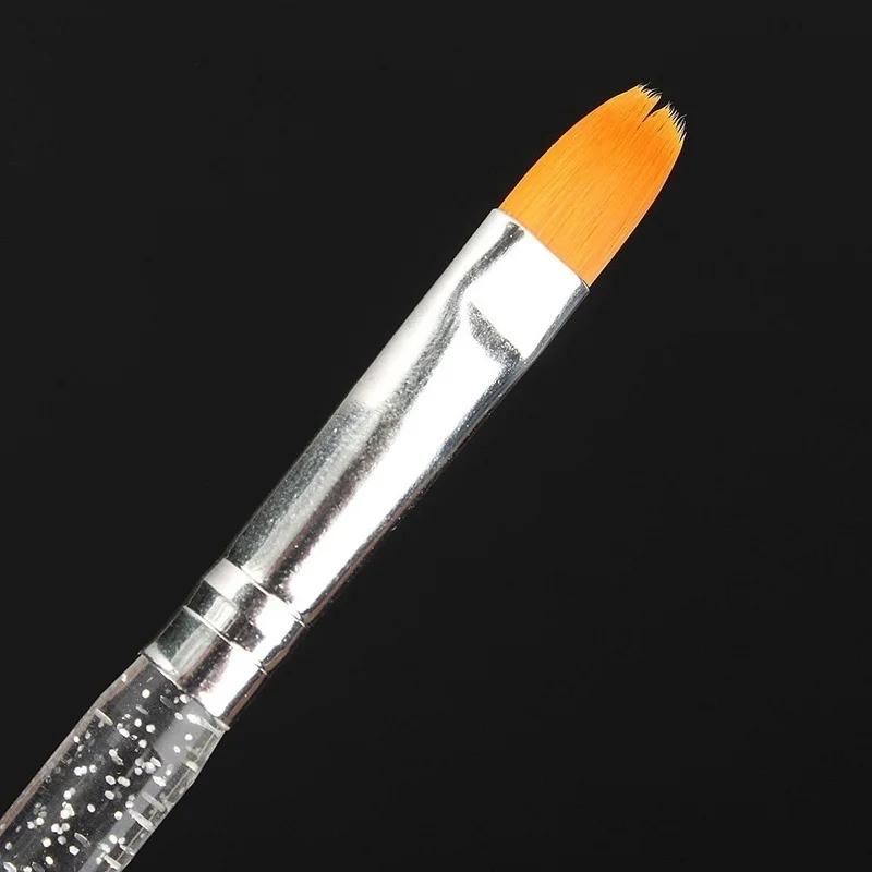 7pcs/set UV Gel Acrylic Crystal Nail Art Design Builder Salon Painting Brush Pen Set Hand Beauty Tools Accessory