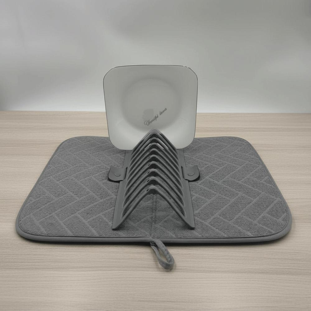 Faltbares Regal Abtropfmatte Saugfähig Geschirr Aufbewahrungsregal Langlebige Platzmatte Kochgeschirr