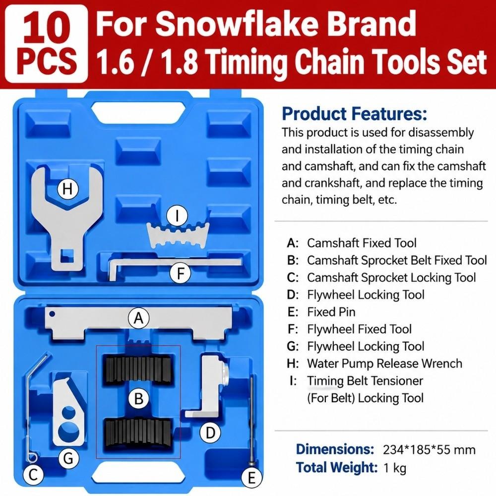 10Pcs Set Engine Timing Tool Kit Replacement Tool Timing Belt Tensioner Tool Engine Repair