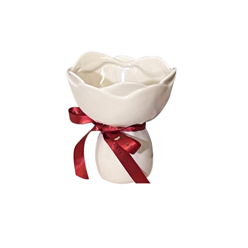 

Ваза антикварная, керамическая, для пожилых людей, декоративные украшения, легкая, роскошная ваза, цветочная композиция, дорогой подарок для компаньона на свадьбу 15 x 13.5cm белый