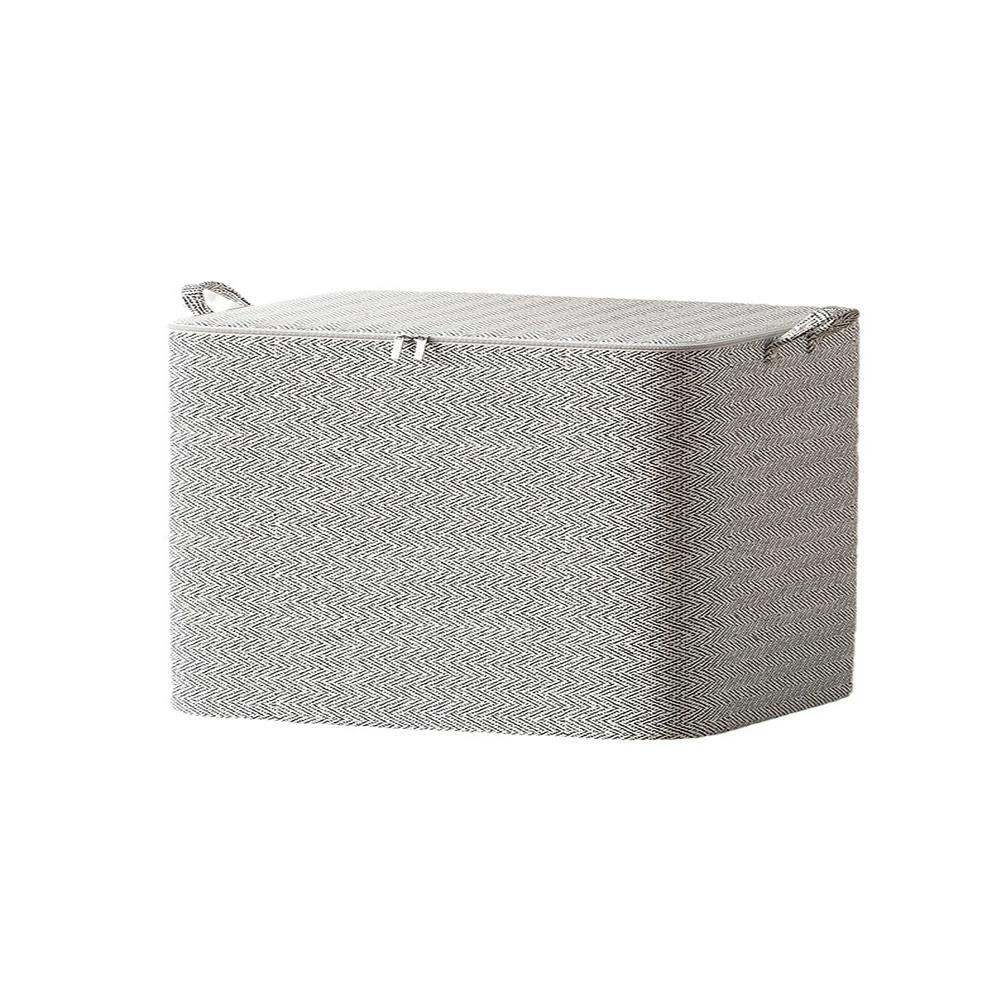 Dustproof Organizers Foldable Toy Organizer Box Stackable House-Moving with Handle Zipper for Blanket Comforter Clothing Bedding