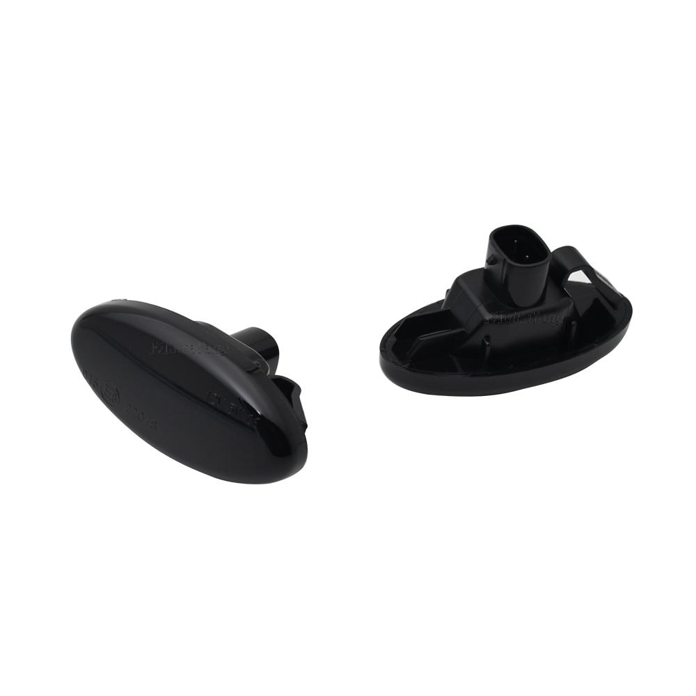 2piece LED Side Indicator Repeater Turn Signal Blinker Lamp For Mazda 2 3 5 6 GG GY MPS BT-50 MPV Smoked Clear Dynamic Lights