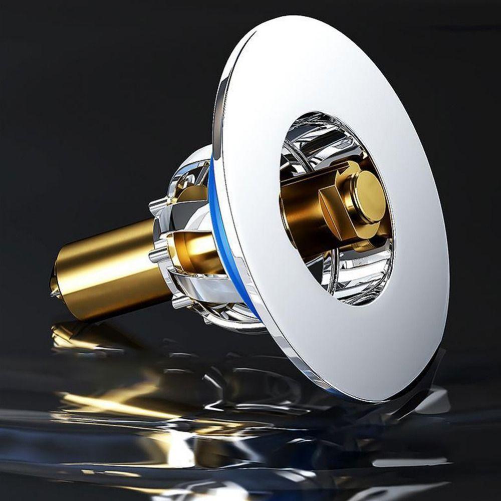2Pcs Anti-clogging Bounce Press-Type Floor Drain Stainless Steel Drain Plug  Bathroom Drain