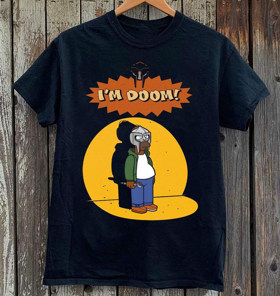 Vtg Mf Doom Music Star Funny Heavy Cotton Black Unisex Tee Shirt BL189