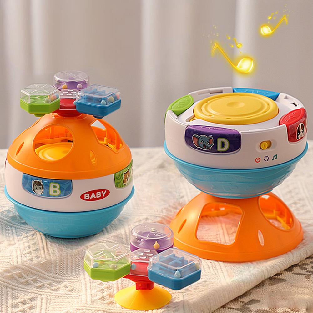 Musical Rotating Toys For Infant Hand Clapping Drum Shape Matching Learning Toys Christmas Birthday Gifts For Boys Girls