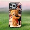 Teddy Bear Movie T-Ted Black Phone Case Compatible with iPhone 17 16 15 14 13 12 11, Pro, Max, Plus, E, Air, Mini