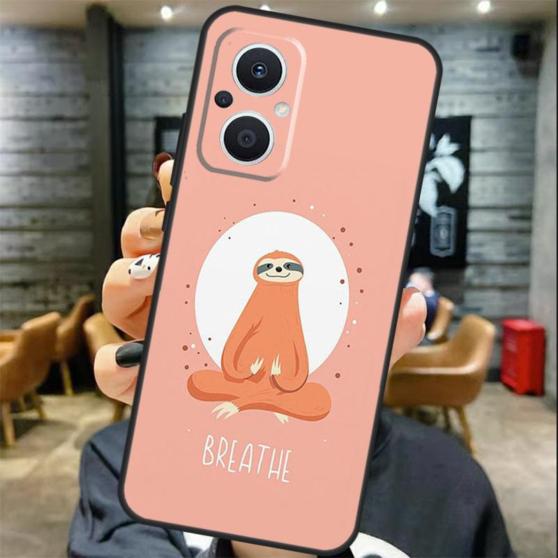 Funny Cute Sloths Case For OPPO Reno 8T 7 8 10 11 12 13 Pro 13F 12F OPPO Find X8 Pro X6 X3 X5 Lite Cover Coque