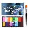 La palette di colori per pittura viso e corpo a 16 colori è sicura e facile da pulire, adatta per cosplay, spettacoli teatrali, festival, feste