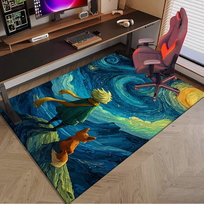 Prince's Nightly Embrace Carpet, Chair Rug,Rug for Office Bedroom living rooms, Doormat decor Fan Gift Christmas Gift