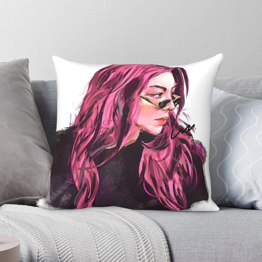 Faye Peraya Malisorn Pillowcase Polyester Linen Velvet Creative Zip Decorative Car Cushion Cover