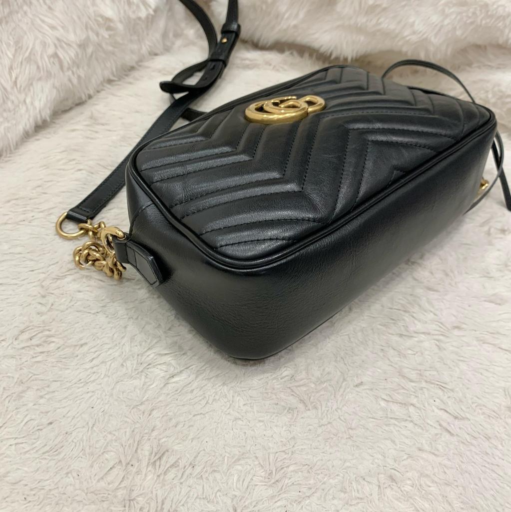 [Pre-Owned] Gucci GG Marmont Small Matelassé Shoulder Bag 'Black' - Very Good #1WG2CTN