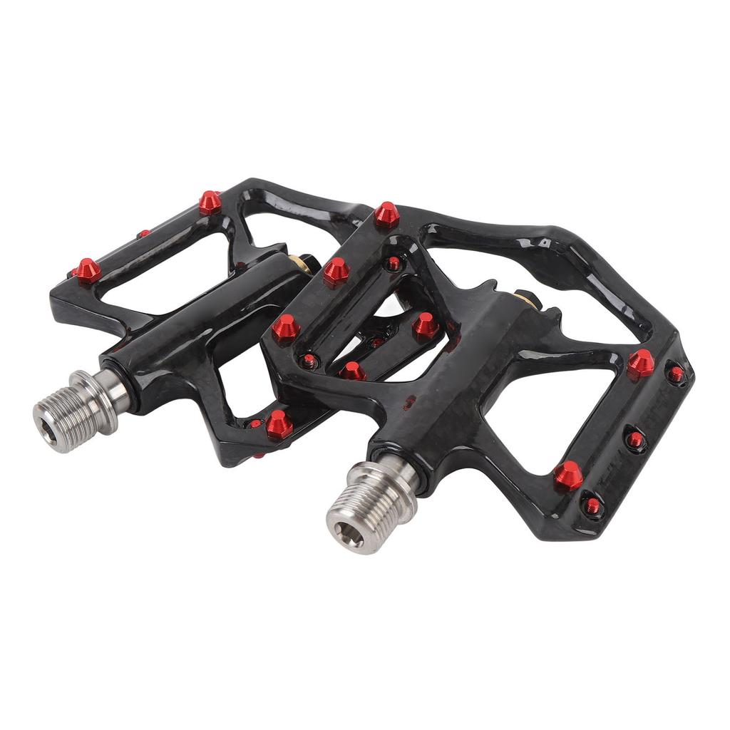 1 Pair Carbon Fiber Pedal Slip Resistant Lightweight Improved Control Cycling Pedals for Mountain Road Riding