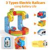 DIY Assembly of Railway Track Car Building Block Set Magic Electronic Train Track Children's Educational Toys Christmas Gifts