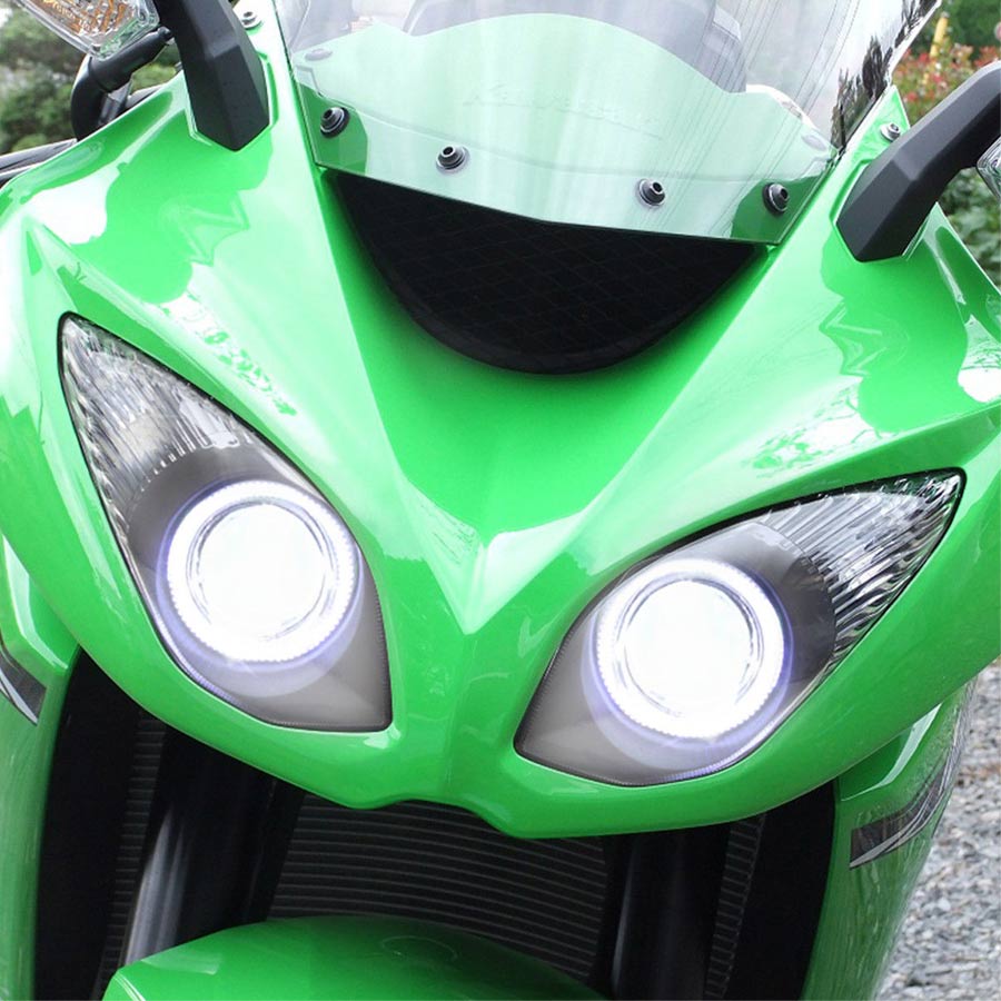 Motorcycle Headlamp Custom Modified Head Light HID Projector Headlight Assembly LED Angel Eyes For Kawasaki Ninja ZX6R 2009-2012