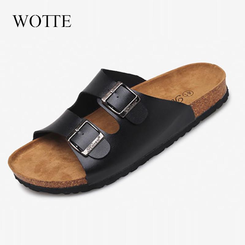 Herren & Damen Kork Sandalen Mode 2024 Lässige Sommer Pantoletten Strand Gladiator Schnalle Zwei Riemen Schuh Flache Hausschuhe Dropshipping