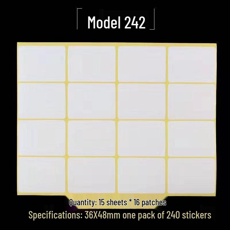 A5 Self-Adhesive Blank Label Stickers for Printing and Handwriting - White Name and Number Stickers