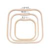 3Pcs Adjustable Square Embroidery Hoop Wood Stitching Frame for Embroidery Needlecraft and Stitching Project
