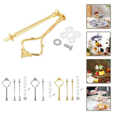3 / 2 Tier Zinc Alloy Cake Stand Afternoon Tea Wedding Plates Party Tableware