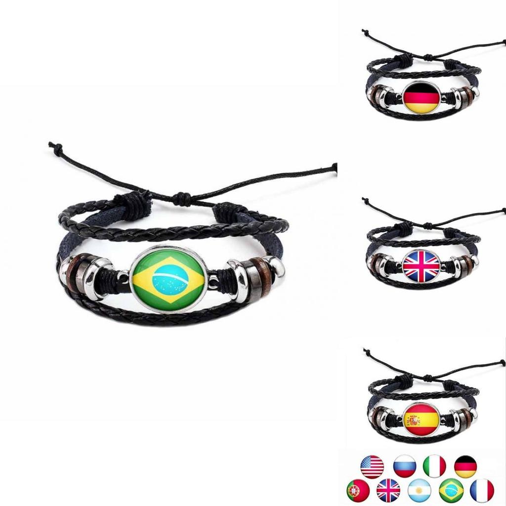 Creative Manwomen National Flag Exquisite Bracelet National Bracelet Flag