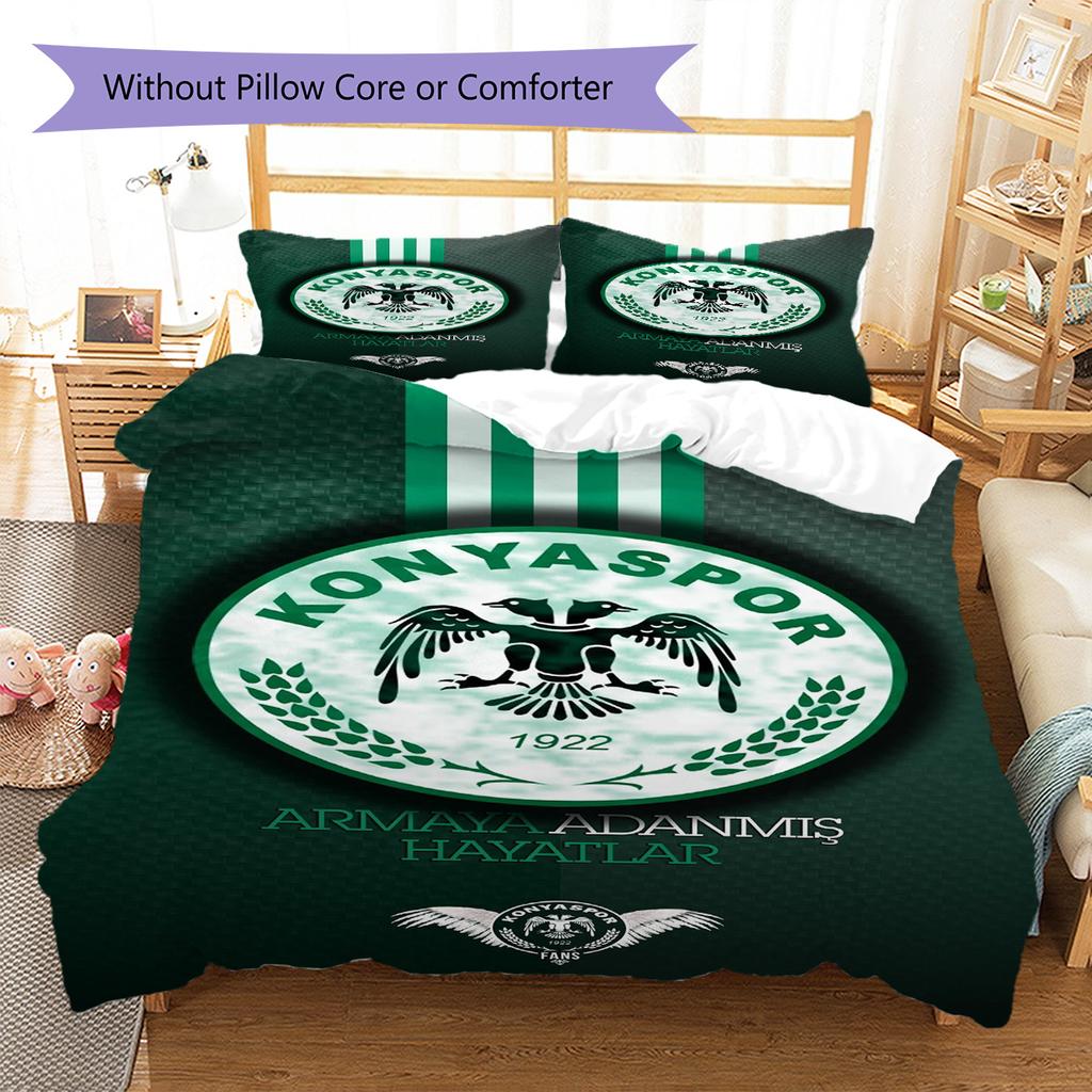 Konyaspor Pattern Bedding Set Quilt Cover Pillowcase Home Decor Gift (1 * duvet cover + 2 * pillowcase, without core)