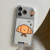 Cartoon Cow Horn Space Shell - Transparent Drop-Proof Case Compatible with Apple 17 Pro Max & 16, Fits 14/13 Pro