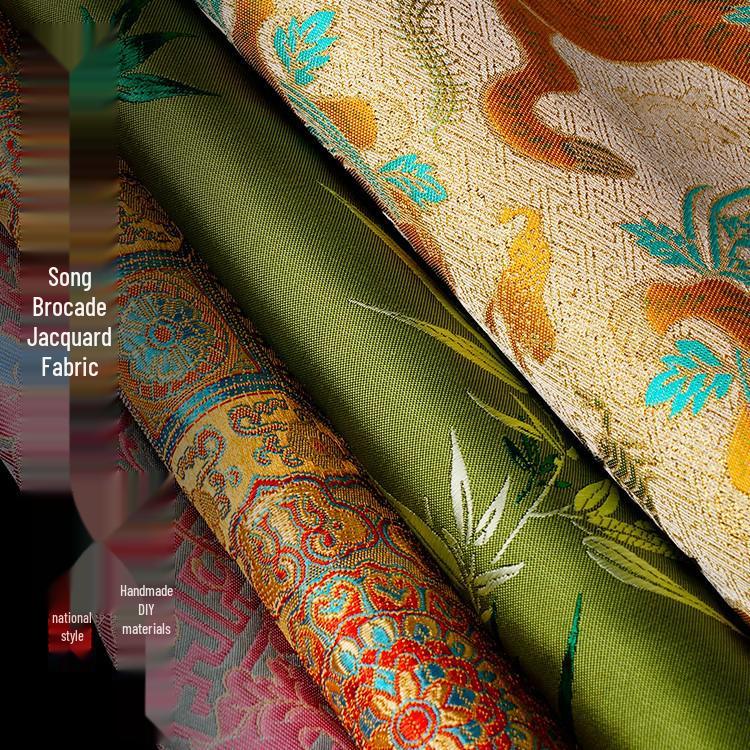 Retalhos de Tecido Brocado Jacquard Estilo Chinês para Sachê DIY e Artesanato
