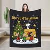 Snoopy Merry Christmas Blanket Fleece  Winter  Multi-function Super Warm Throw Blanket for Bedding Office Quilt