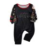 Family Matching Christmas Print Neck Long Sleeve Pajama Set with Pants
