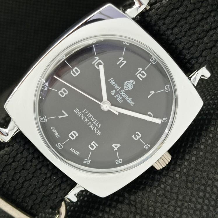 

ВОССТАНОВЛЕННЫЕ ВИНТАЖНЫЕ МУЖСКИЕ НАРУЧНЫЕ ЧАСЫ HENRI SANDOZ & FILS SWISS a416589-2 Sku622a-a416589
