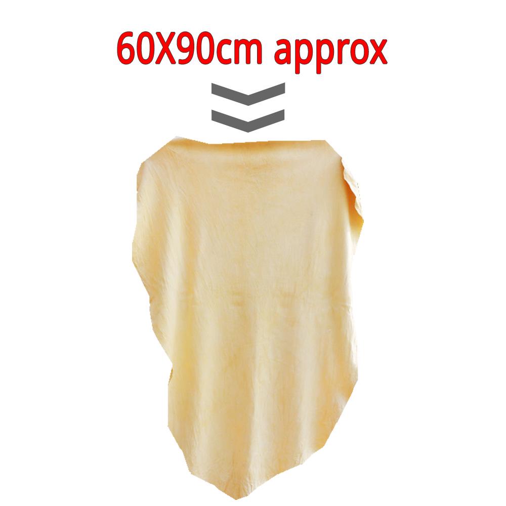 Pflege Extra großes Auto-, KFZ- und Motorrad-Fensterleder, natürlich trocknend, ca. 60 x 90 cm, formfreie Reinigung aus echtem Leder