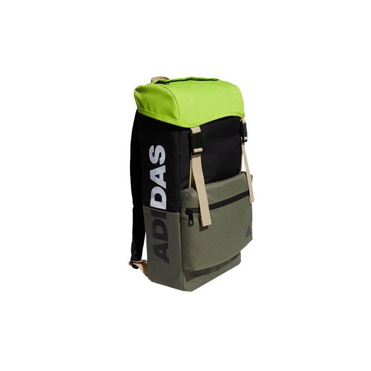 adidas Large Capacity Polyester Training Travel Backpack Unisex Backpack Black Green GE5784