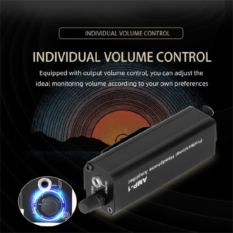 Portable 3.5mm Headphone Amplifier for Microphone Speakers Studio Grade Sound