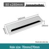 Aluminum Office Desk Cable Cover with Bristles - Sound-Dampening Rectangular Wire Organizer