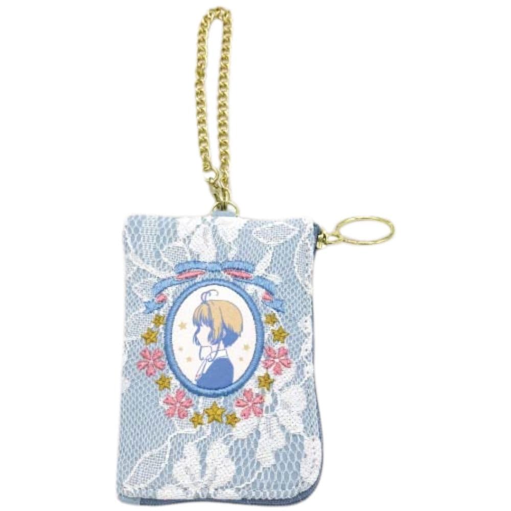 Marimo Craft Cardcaptor Sakura Pass & Coin Pouch, Lace and Embroidery, Blue, Approx. W74 X H105mm, MCSA-043