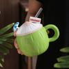 Large Capacity Creative Coffee Cups with Lid Cute Summer Drinkware  Birthday Gifts