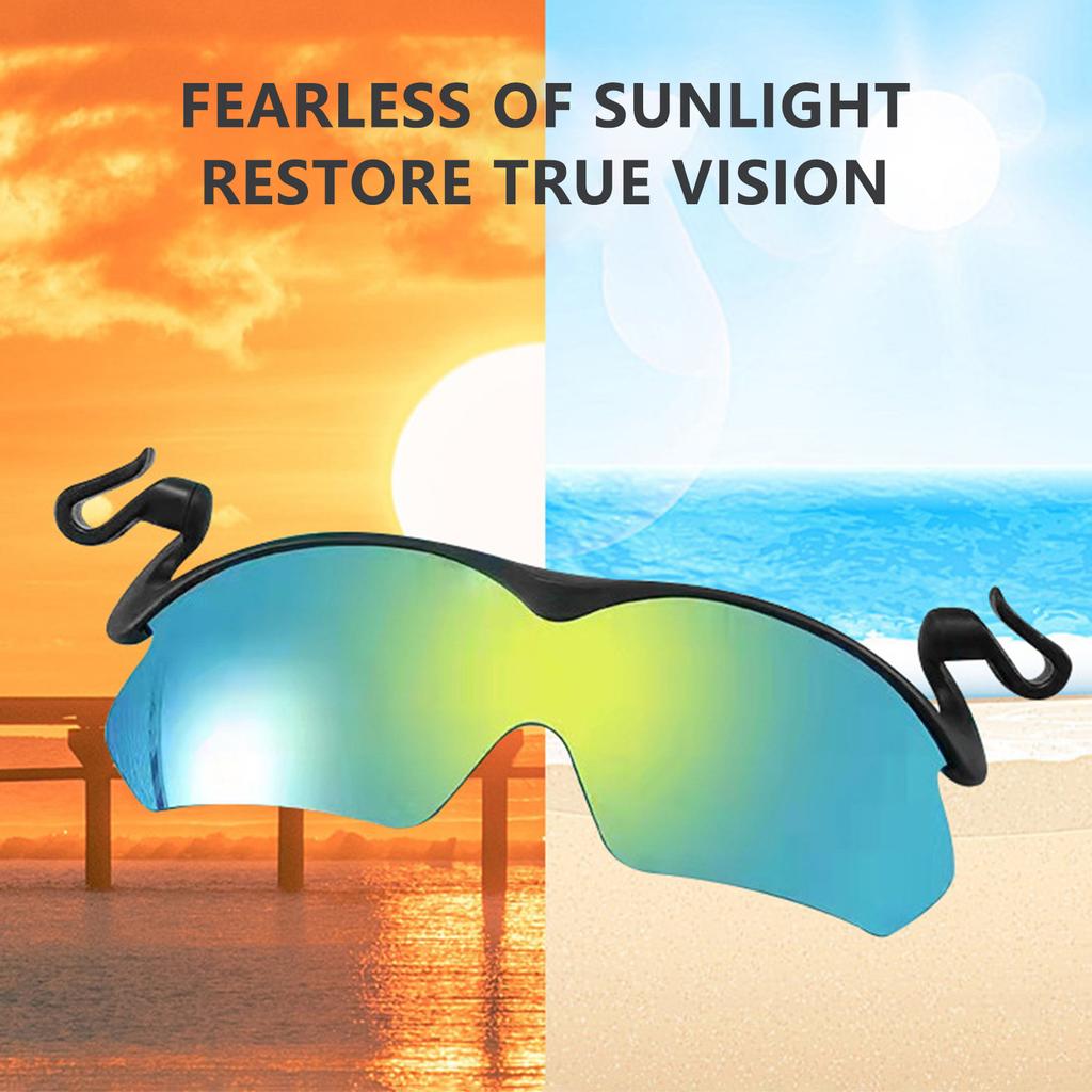 Clip Cap Sports Sunglasses Strong Sunlight Protection Beach Sunglasses for Sports and Outdoor Activities