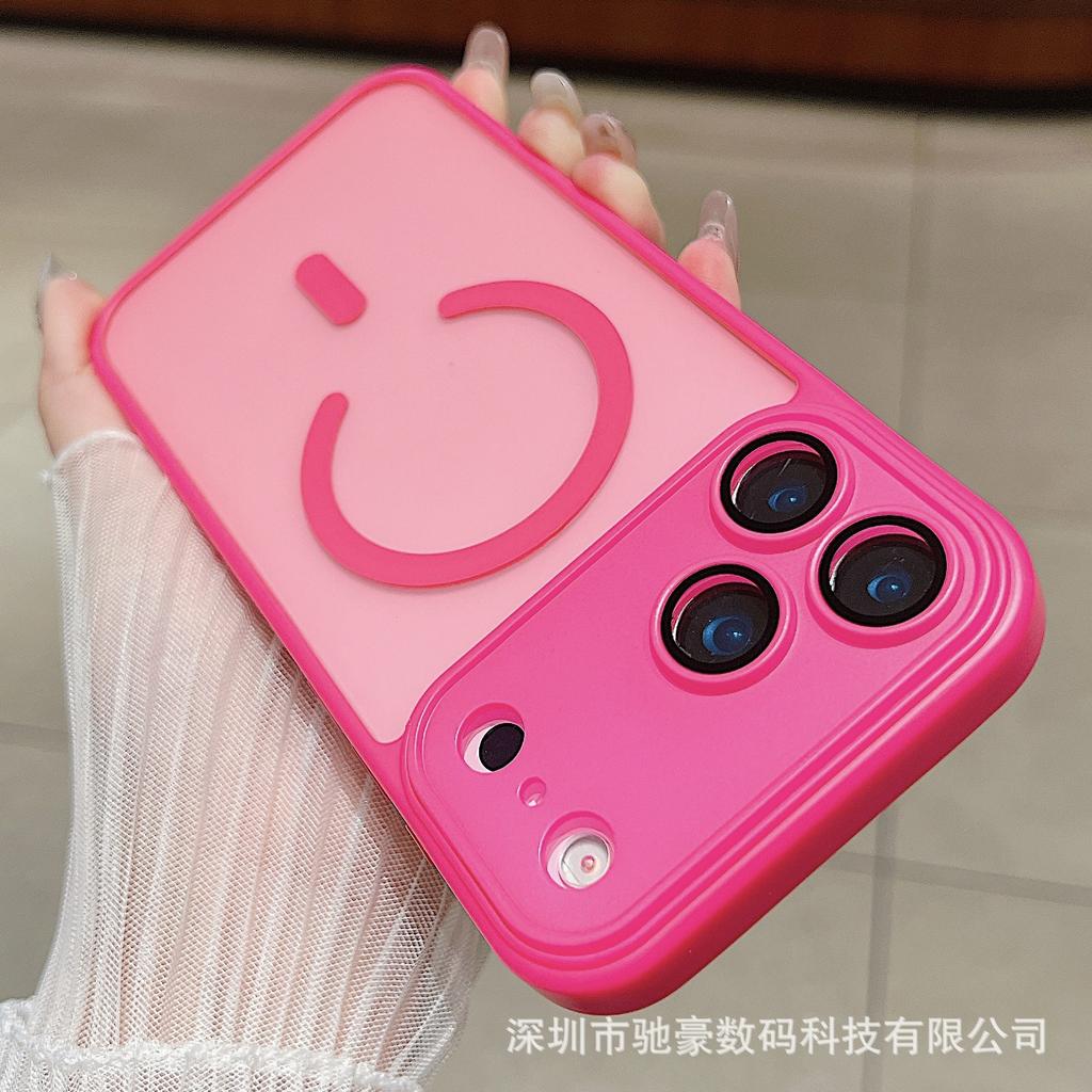 Skin matte magnetic attraction for iPhone17promax solid color anti-drop mobile phone case Apple 16 lens all-inclusive PC