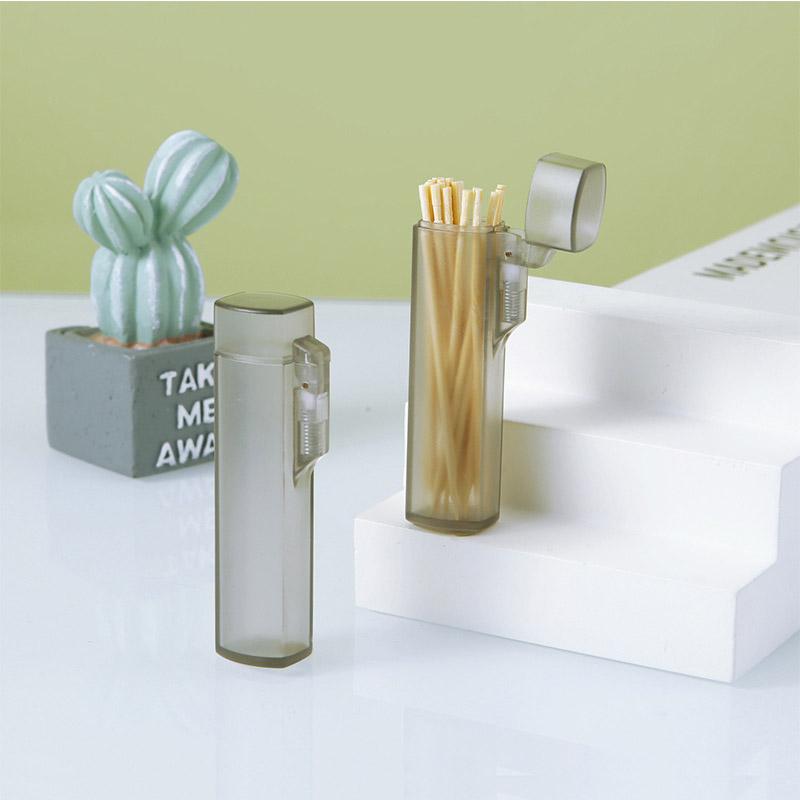 Portable Transparent Mini Storage Box Travel Toothpick Cotton Swab Box Holder Small Object Storage Case Outdoor Travel
