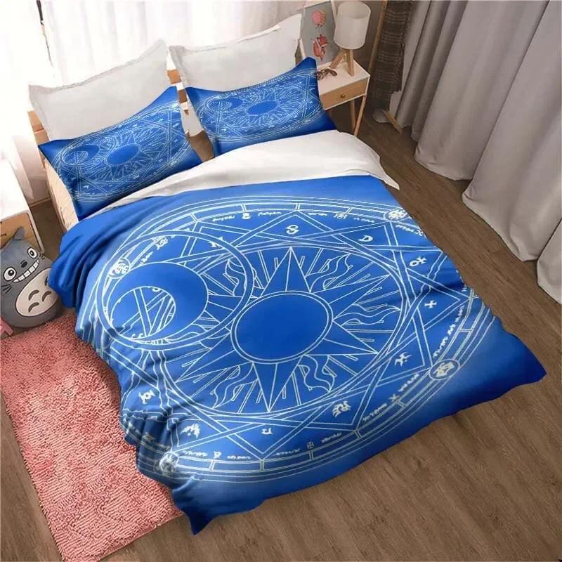 Anime Cardcaptor Sakura Comfortable Duvet Quilt Cover Pillowcase Bedding Set Children Bedroom Decoration Home Textile