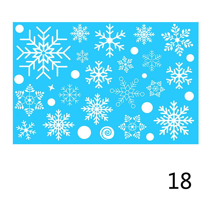 Window Christmas New Year Decorations, Santa Claus Christmas Stickers, Children's Room Snowflake Stickers, Winter Wall Sticker