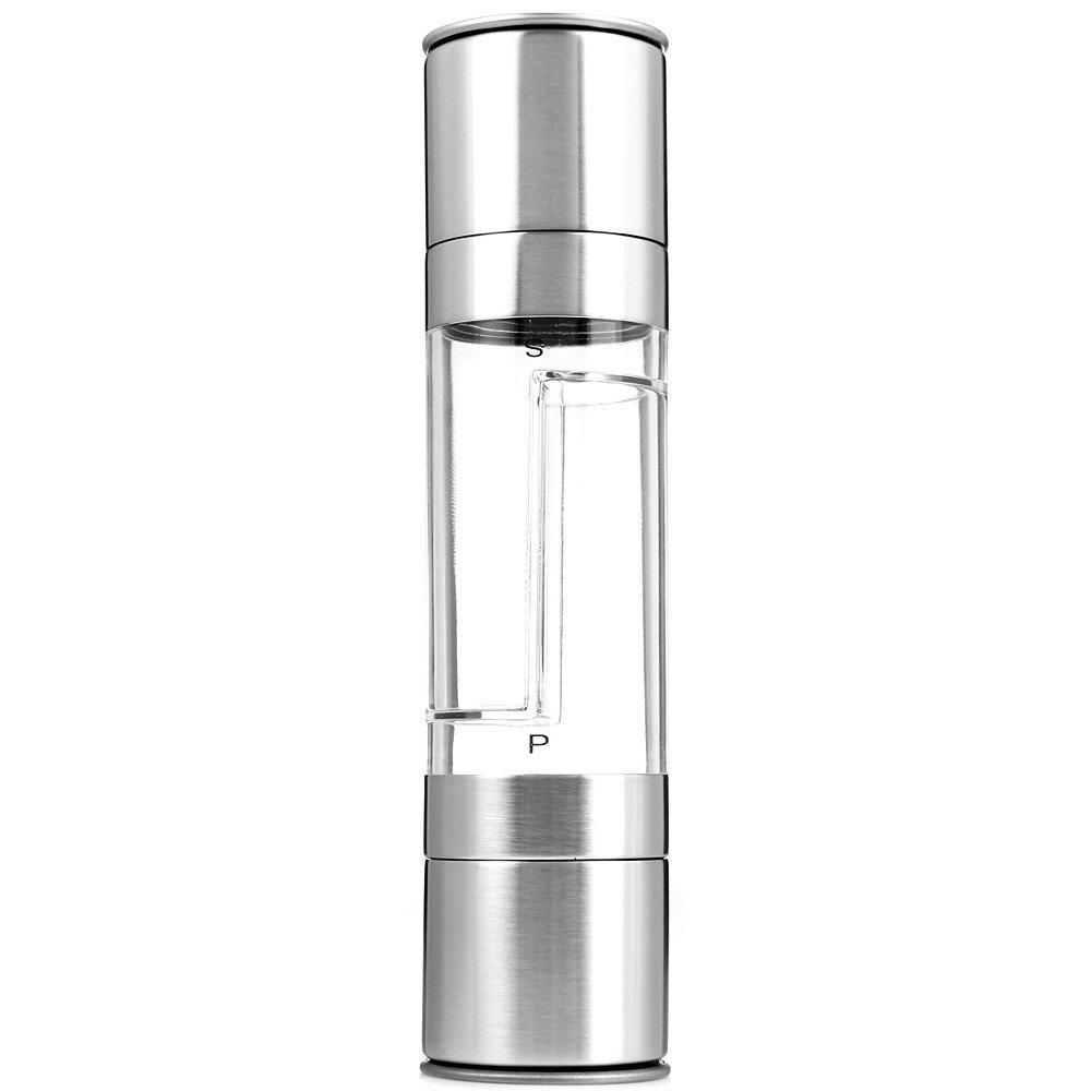 2019 High Quality 2 In 1 Stainless Steel Manual Pepper Salt Spice Mill Grinder Kitchen Seasoning Cooking Tools Support Wholesale