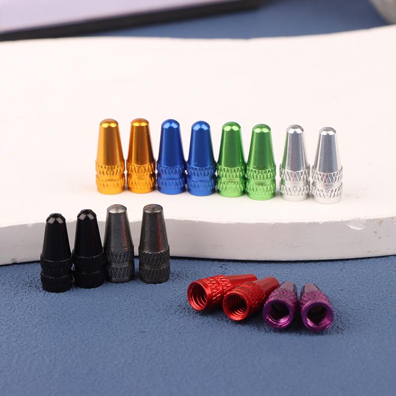 10pcs Aluminum Alloy Tire Prest Valve Cap Road Bike Covered Protector Road Tyre Dustproof Bike Presta Valve Valve Stems 1
