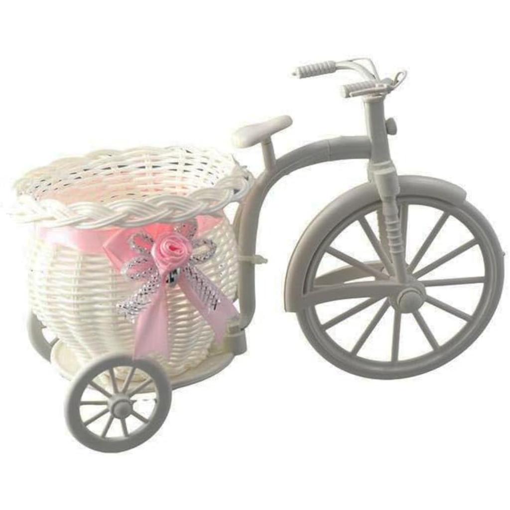 Bike Flower Basket Plant Stand Nostalgic Bicycle Planter Flower Stand Garden Decor for Home Wedding Decoration, Desktop Decoration
