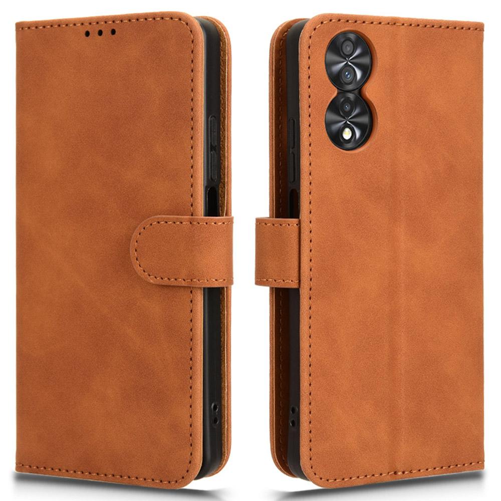 

Для TCL 40 Nxtpaper 4G Шкіряний чохол Шкіряний на дотик PU шкіряний чохол для телефону Гаманець Підставка Brown