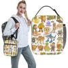 Italian Brainrot Meme Funny Animals Lunch Bag Casual Lunch Box Office Portable Thermal Tote Handbags For Child Print Cooler Bag