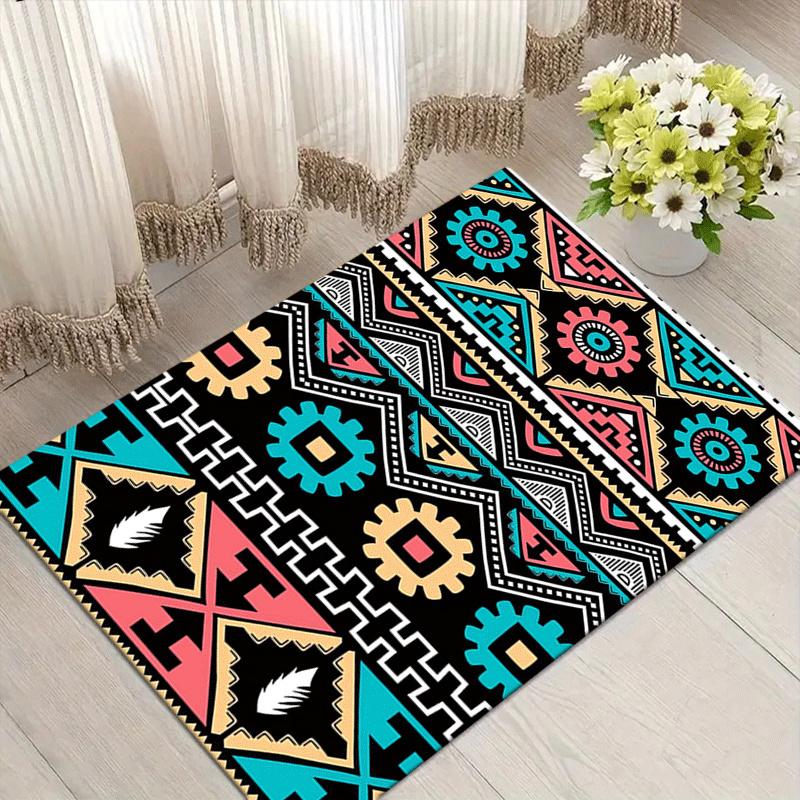 1pc Mayan Totem Print, Design Area Rug - Soft, Anti-Slip, and Durable Gaming Room Decor for Bedroom, Living Room