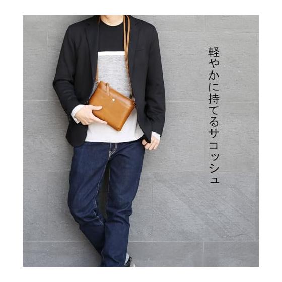 [Mia Borsa] Sacoche Genuine Leather Women's Men's Shoulder Bag Crossbody Leather Mini Oil Leather