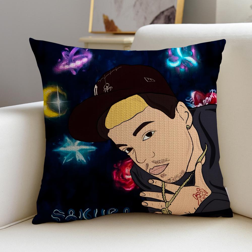 Melodic SSinger Saiko SakuraS Cushion Cover Breathable and skinfriendly linen pillowcase square removable and washable cushion